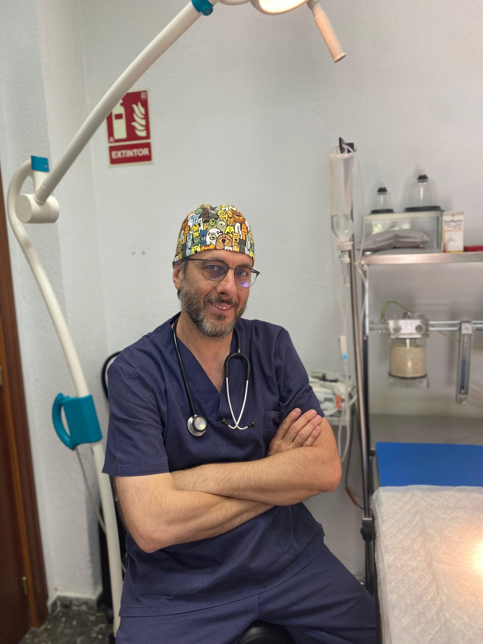 veterinario tratando mascota